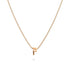 Initials Brick Alphabet Letter Necklace Rose Gold Layered Steel Jewellery
